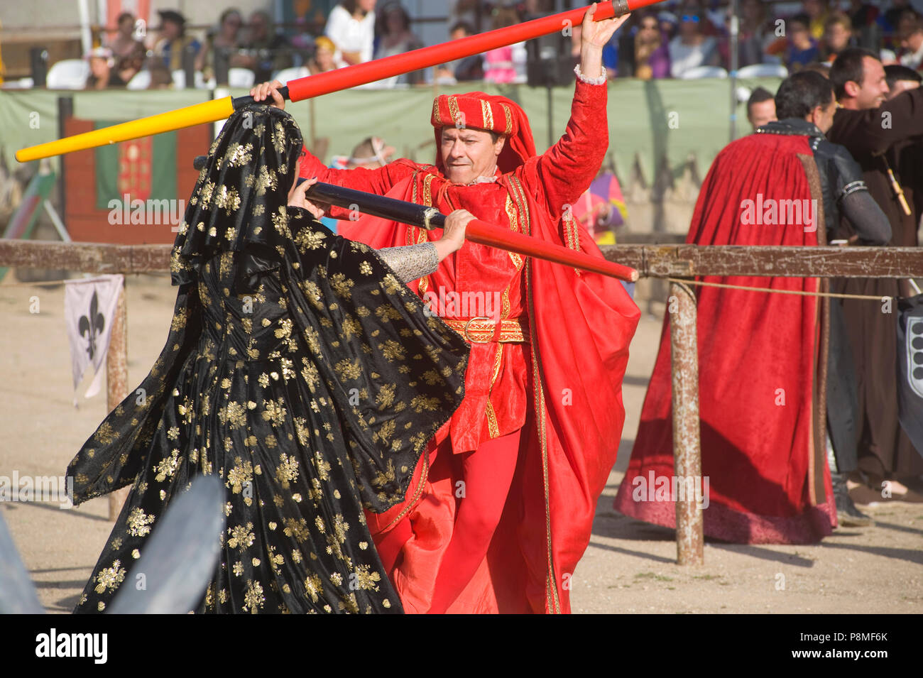 Mittelalterliches Fest im Hita, Guadalajara, Spanien. 7. Juli 2018. Stockfoto