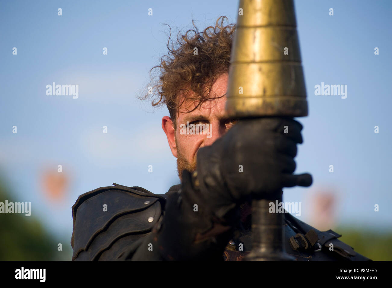 Mittelalterliches Fest im Hita, Guadalajara, Spanien. 7. Juli 2018. Stockfoto