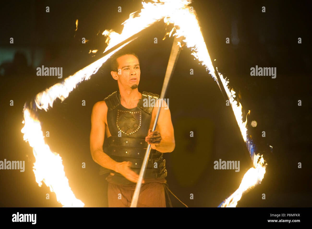 Mittelalterliches Fest im Hita, Guadalajara, Spanien. 7. Juli 2018. Stockfoto