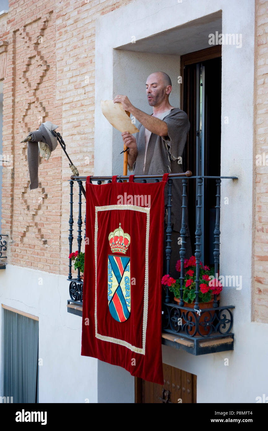 Mittelalterliches Fest im Hita, Guadalajara, Spanien. 7. Juli 2018. Stockfoto