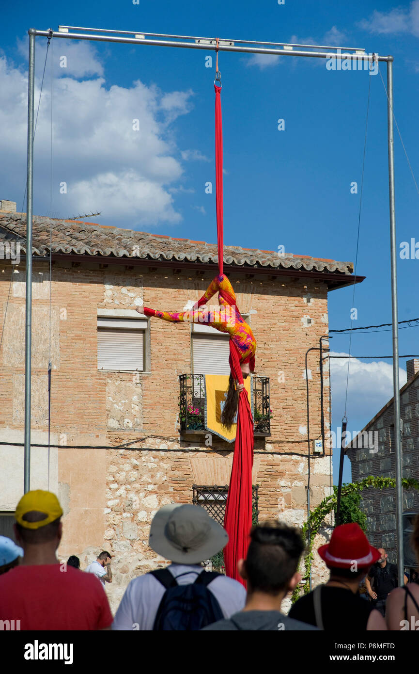 Mittelalterliches Fest im Hita, Guadalajara, Spanien. 7. Juli 2018. Stockfoto