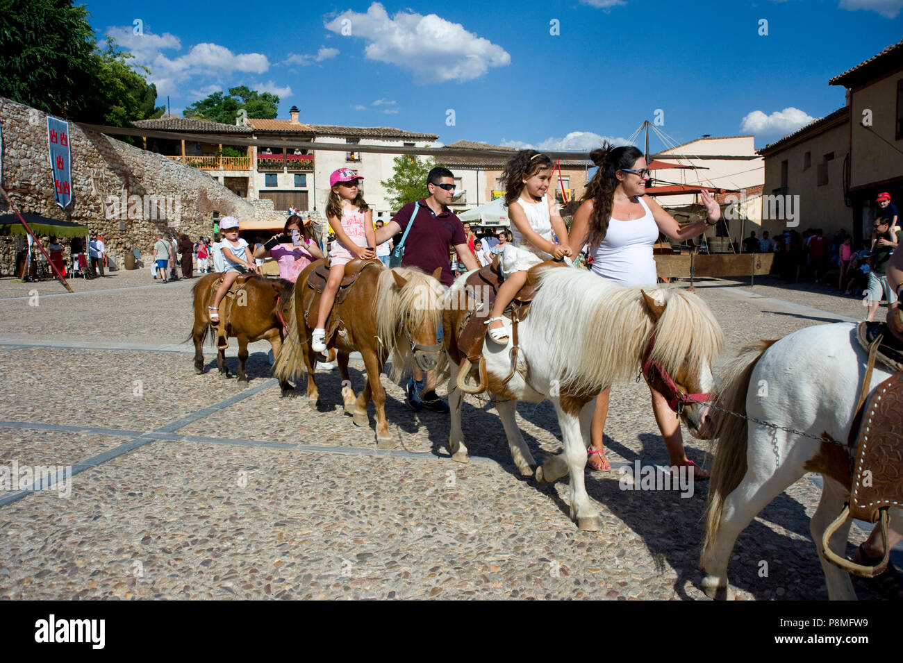 Mittelalterliches Fest im Hita, Guadalajara, Spanien. 7. Juli 2018. Stockfoto