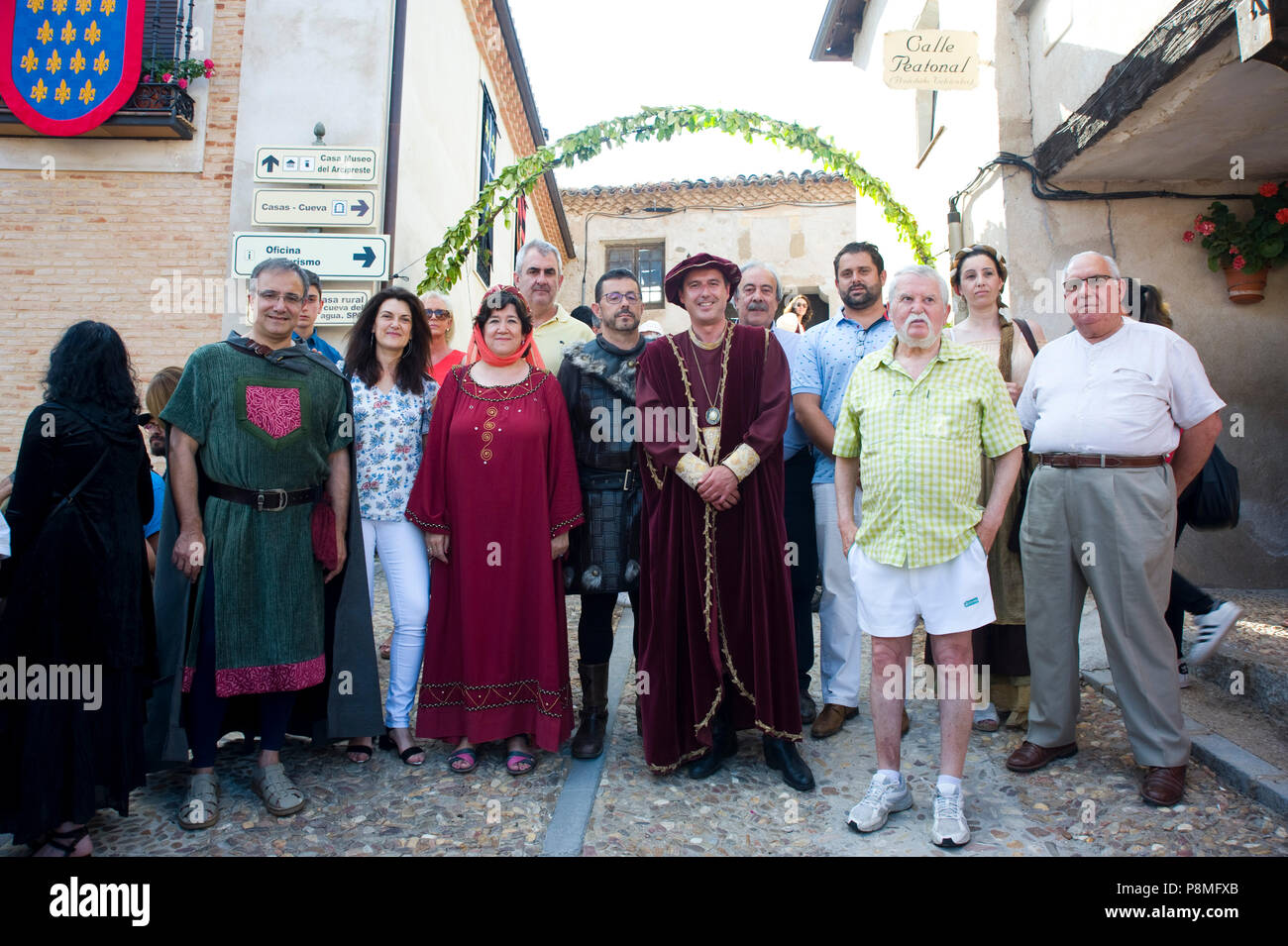 Mittelalterliches Fest im Hita, Guadalajara, Spanien. 7. Juli 2018. Stockfoto