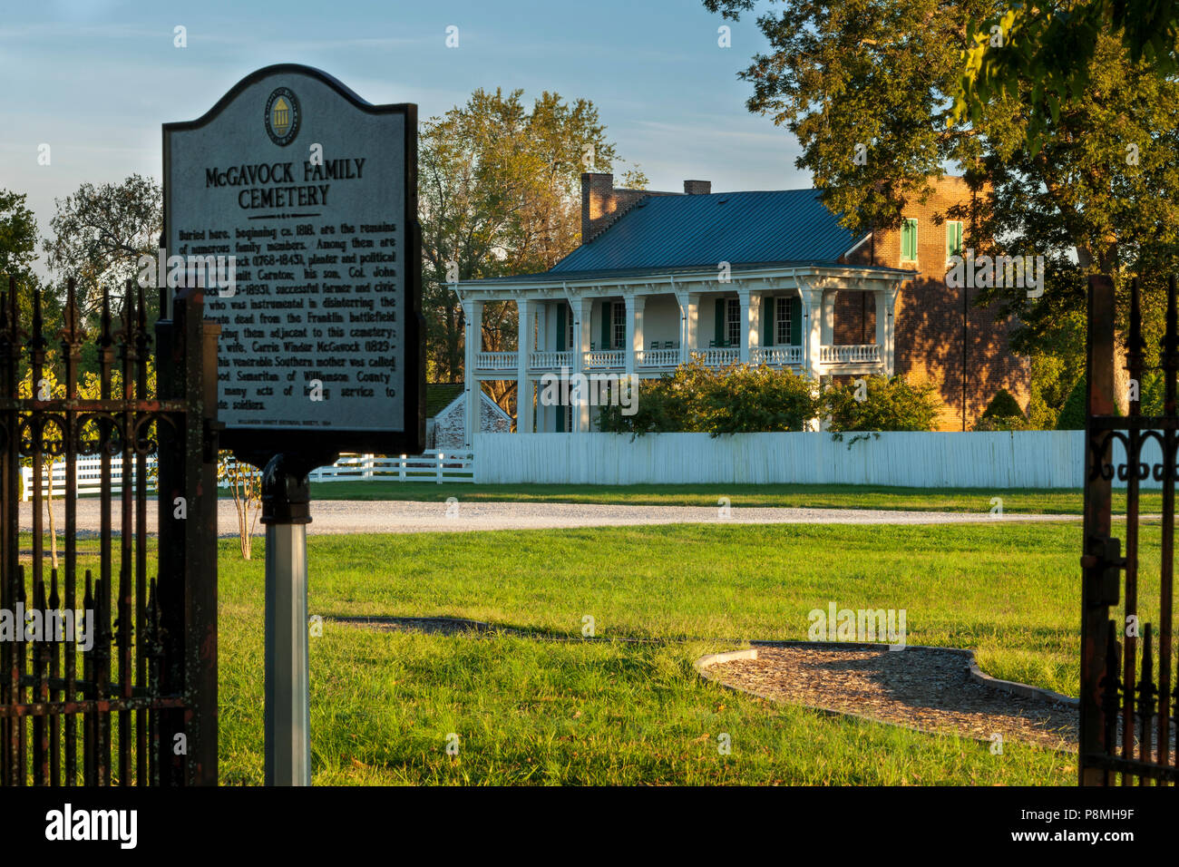 McGavock Familie Friedhof auf dem Gelände des historischen Carnton Plantage, Franklin Tennessee USA Stockfoto