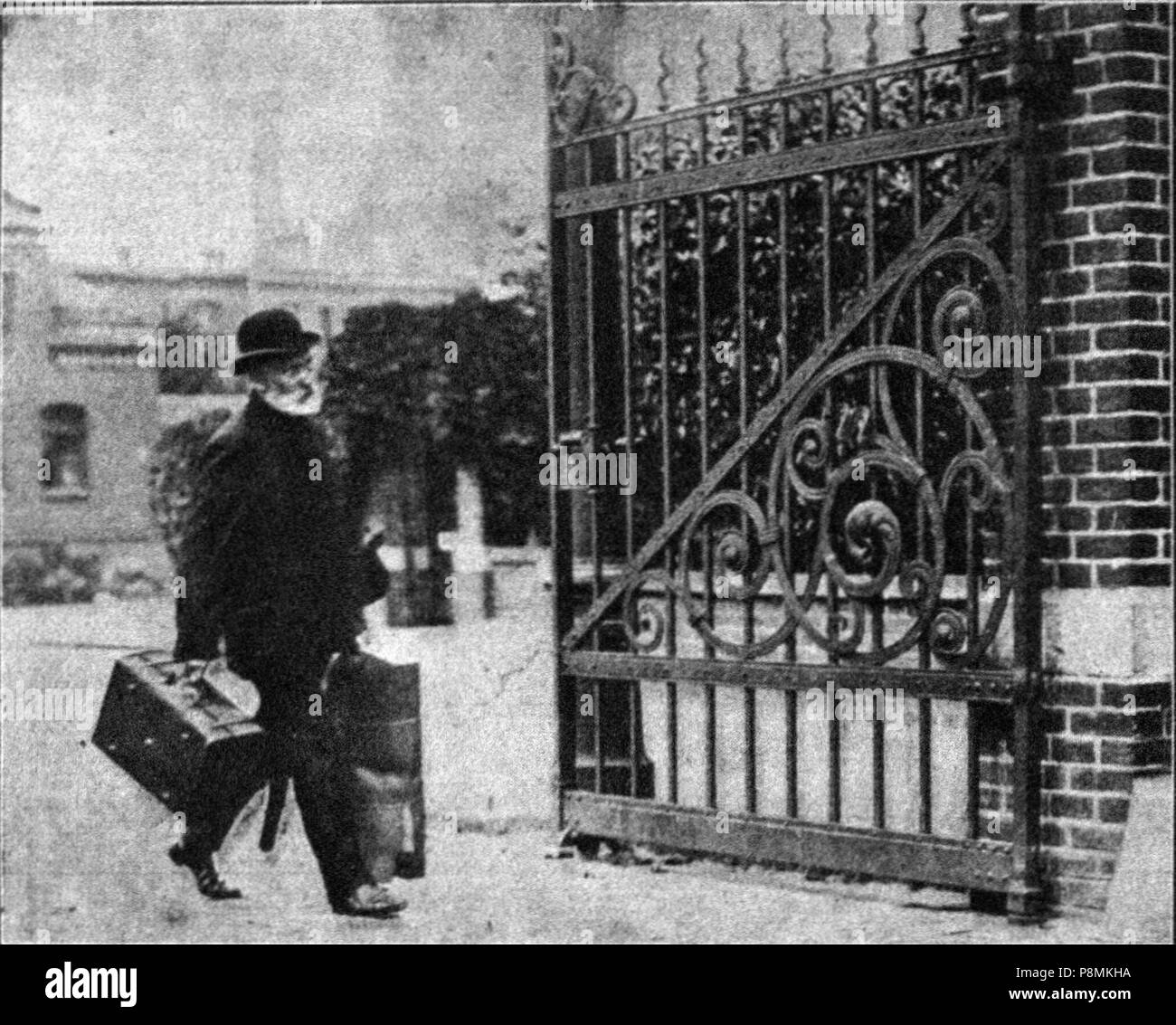 583 Wilhelm Voigt verlässt die Strafanstalt Tegel Stockfoto