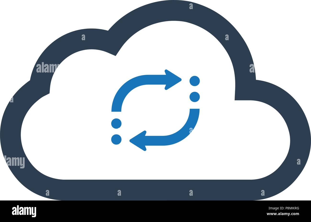 Cloud Aktualisieren, Netzwerk Symbol Aktualisieren Stock Vektor
