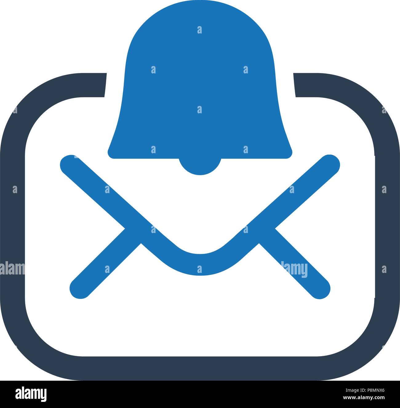 Nachricht angezeigt wird, das Benachrichtigungssymbol Stock Vektor