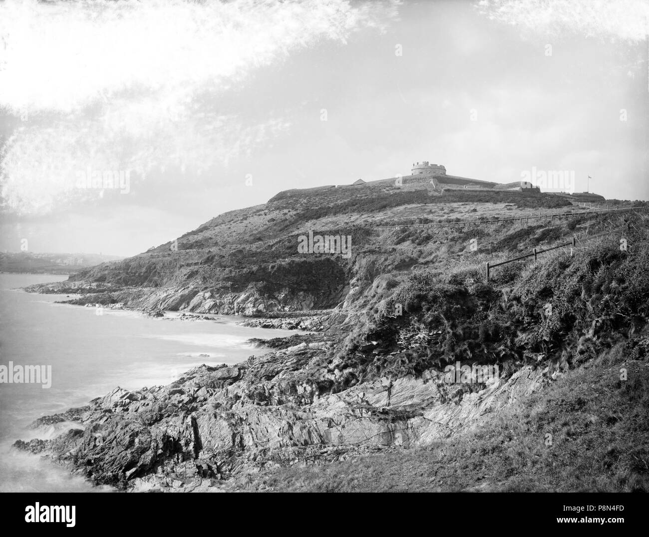 Pendennis Castle, Falmouth, Cornwall, c 1860 - c 1922. Artist: Henry verspotten. Stockfoto