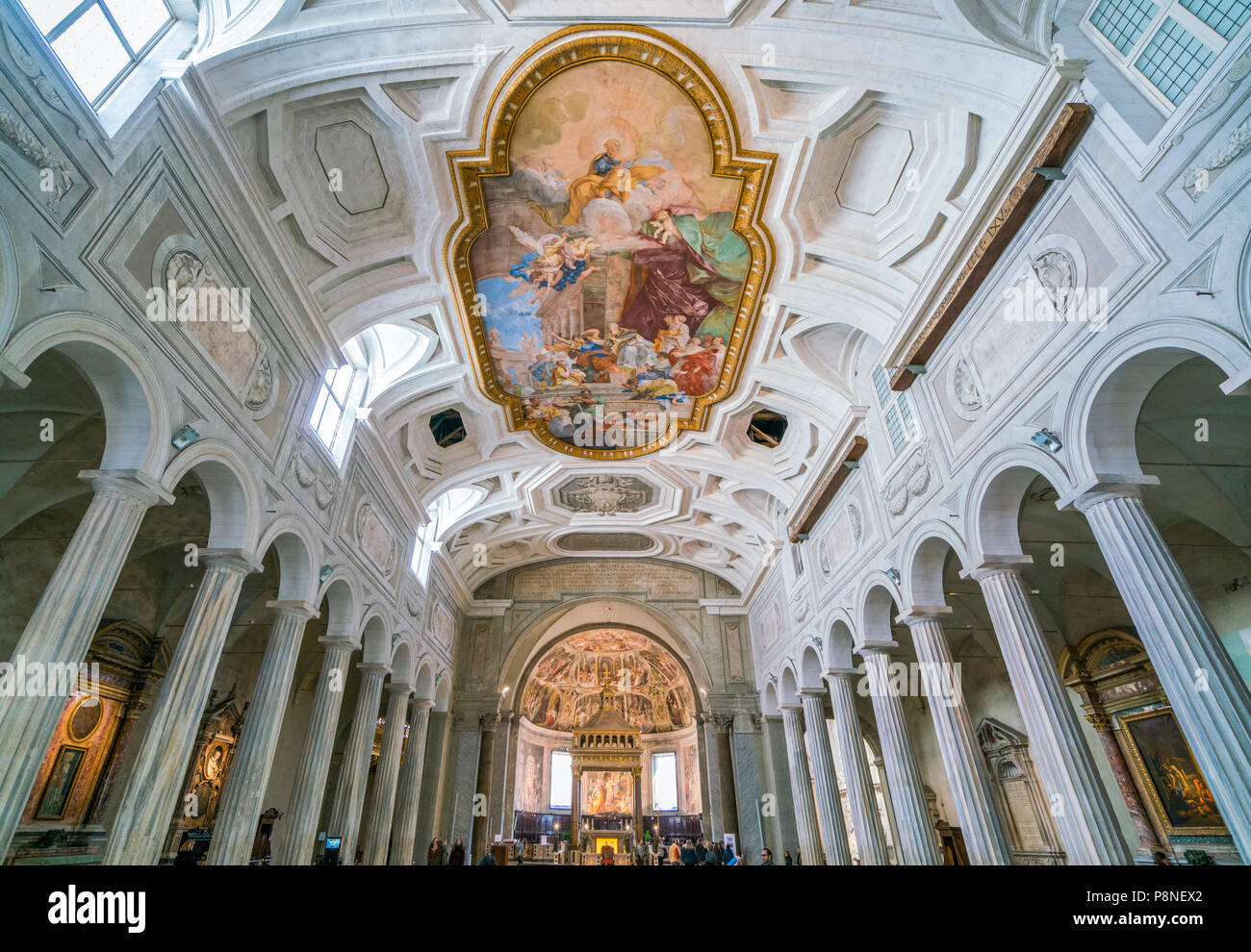 Kirche von San Pietro in Vincoli in Rom, Italien. Stockfoto