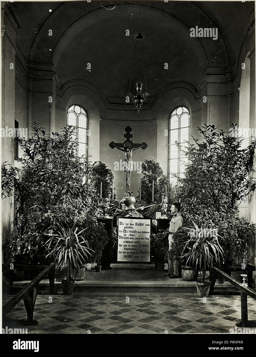 . 341 Innenansicht der Friedhofskirche zum heiligen Kreuz in Laibach, 20.9.1915. (BildID) 15594045 Stockfoto