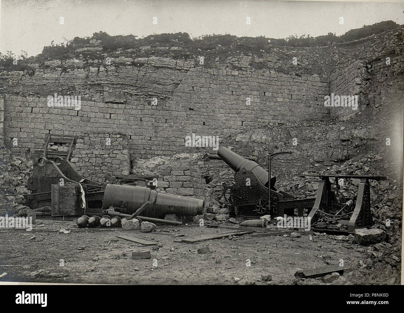 277 Eroberter italienischer 28 cm Mörser M 79C bin Campomolon. Aufgenommen am 24. Mai 1916. (BildID) 15534266 Stockfoto