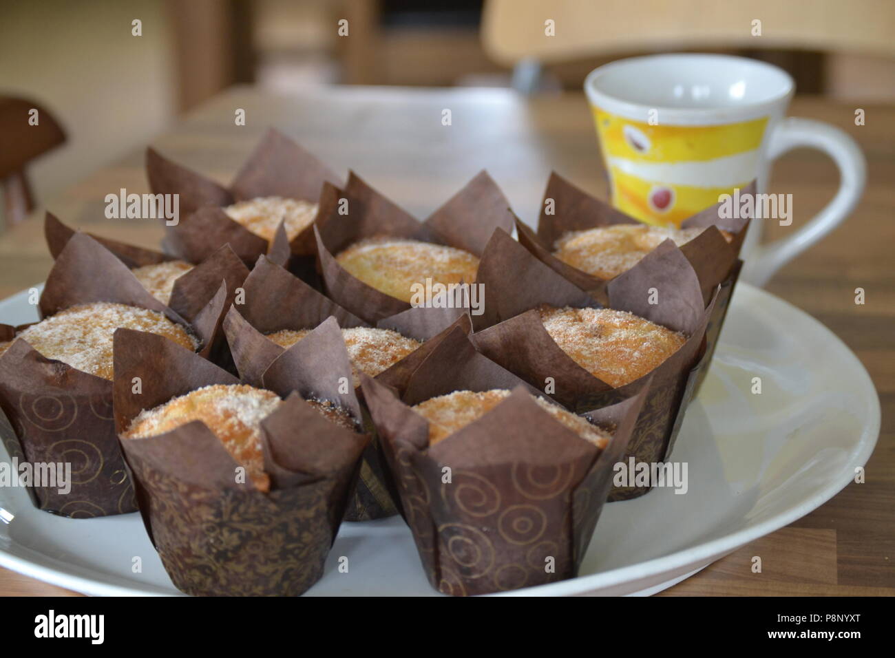 Hausgemachte Lemon Muffins Stockfoto