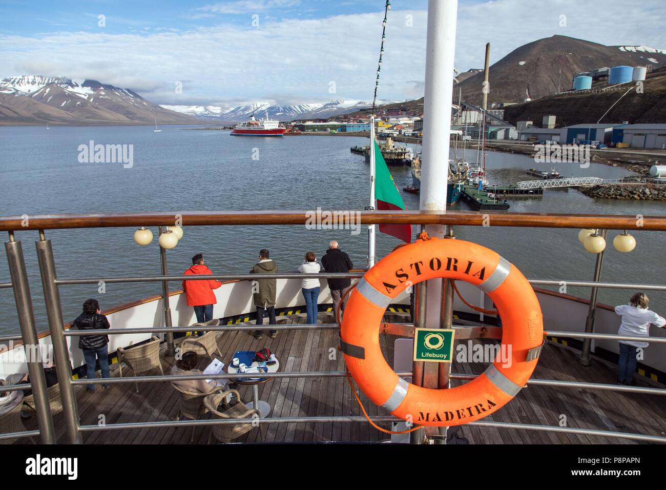 Eine Kreuzfahrt um SPITZBERG AN BORD DER ASTORIA, Norwegen Stockfoto
