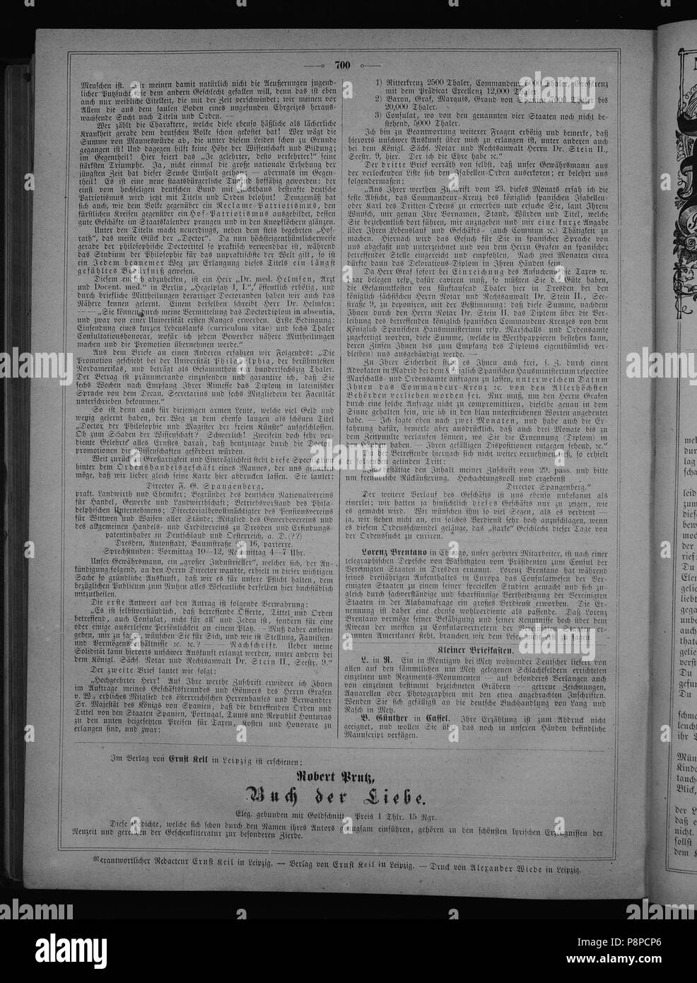 . 167 sterben Gartenlaube (1872) 700 Stockfoto