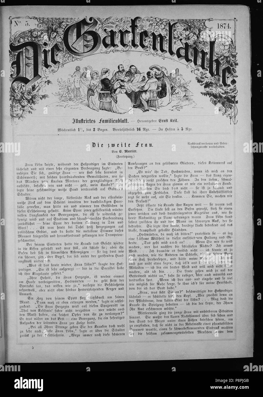 . 174 sterben Gartenlaube (1874) 073 Stockfoto