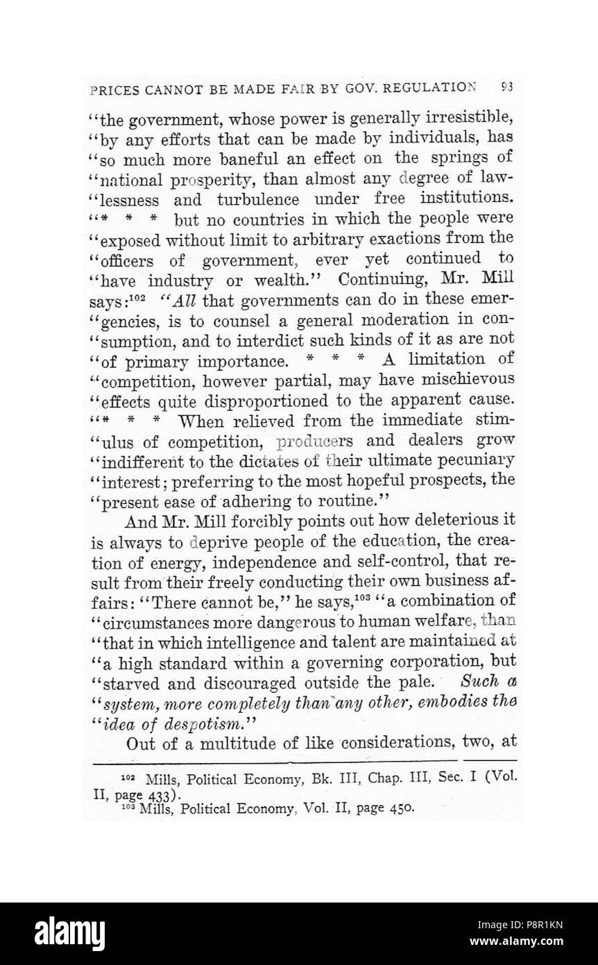 . 263 Earle, Preisfestsetzung zerstören Freiheit, 1920, 093 Stockfoto