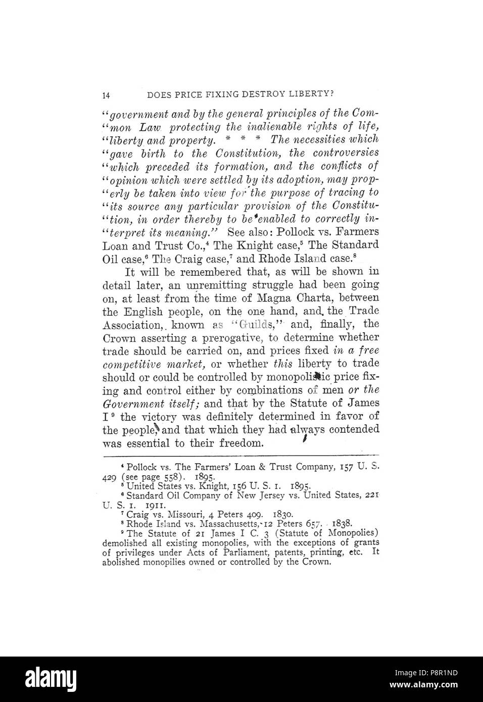 . 263 Earle, Preisfestsetzung zerstören Freiheit, 1920, 014 Stockfoto