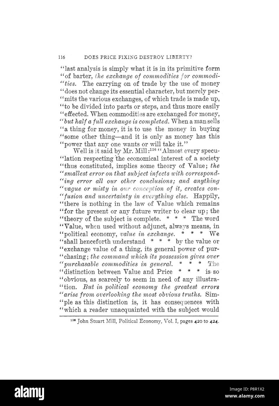 . 264 Earle, Preisfestsetzung zerstören Freiheit, 1920, 116 Stockfoto