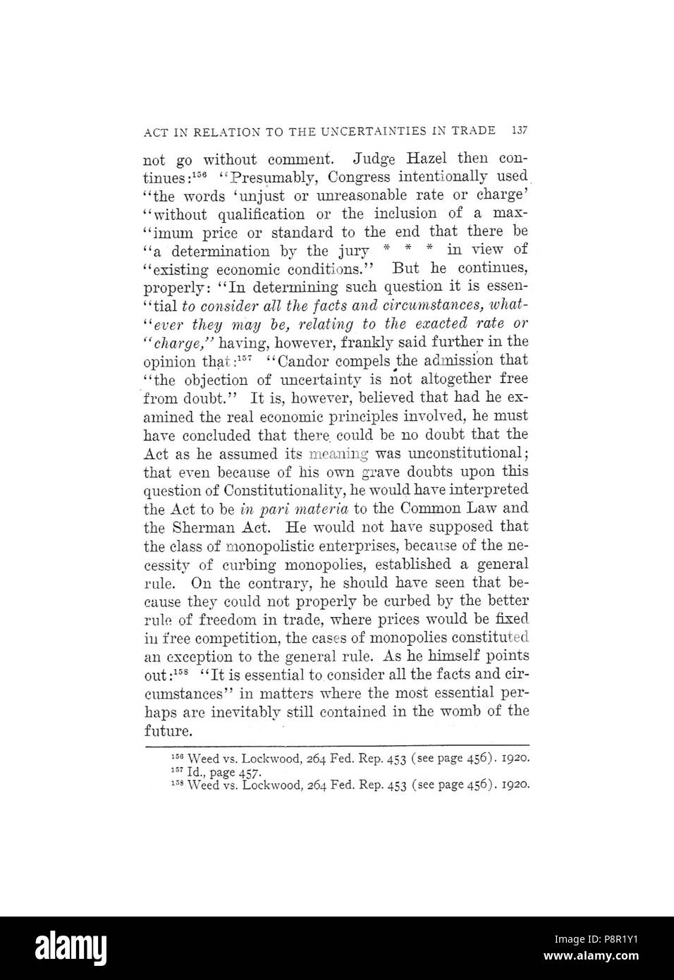 . 264 Earle, Preisfestsetzung zerstören Freiheit, 1920, 137 Stockfoto