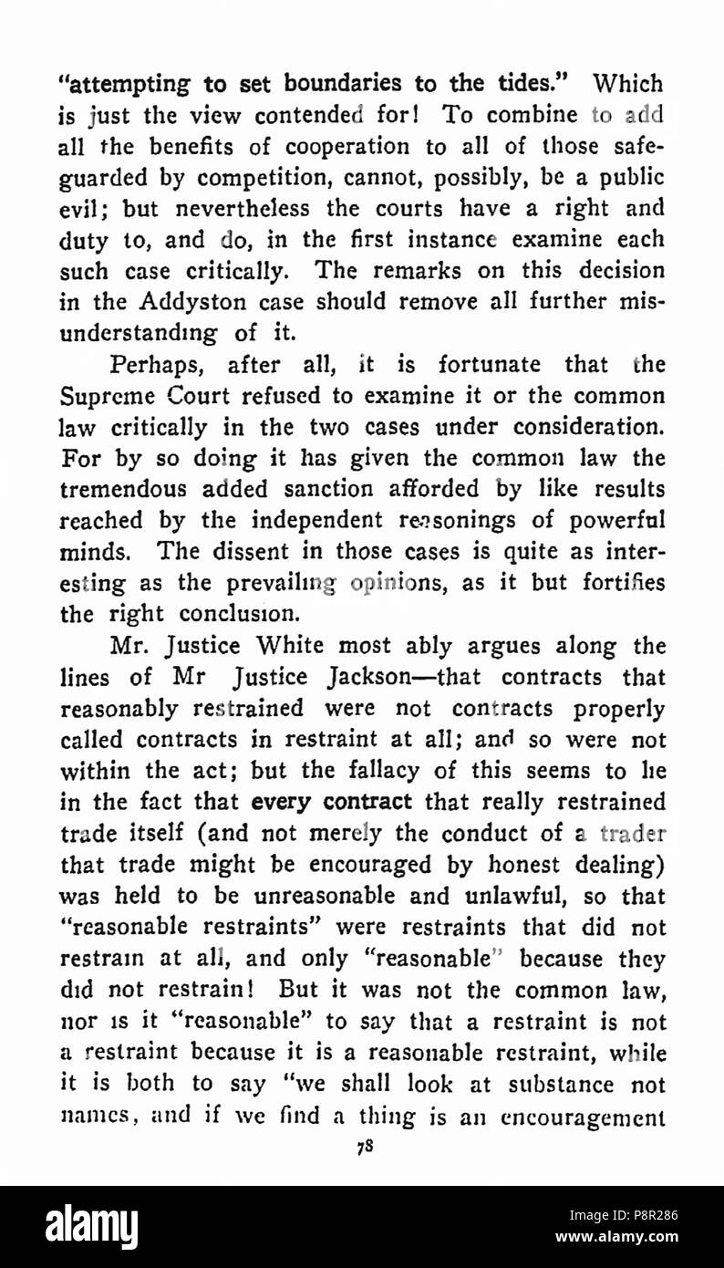 . 264 Earle, Freiheit zu handeln wie, unterstützt durch nationales Recht, 1909 78 Stockfoto
