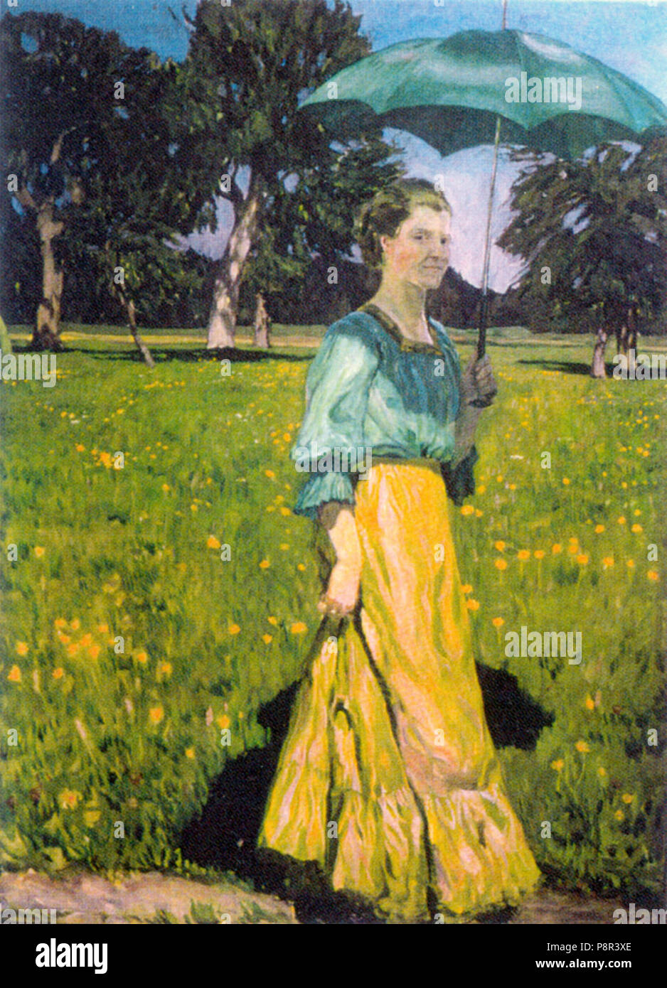 . 524 Sonnenstudie Wera in Gruen Stockfoto