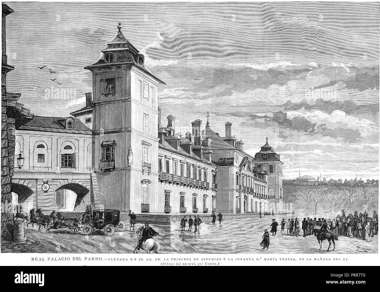 . 445 Palacio del Pardo, 1885, por Juan Comba Stockfoto