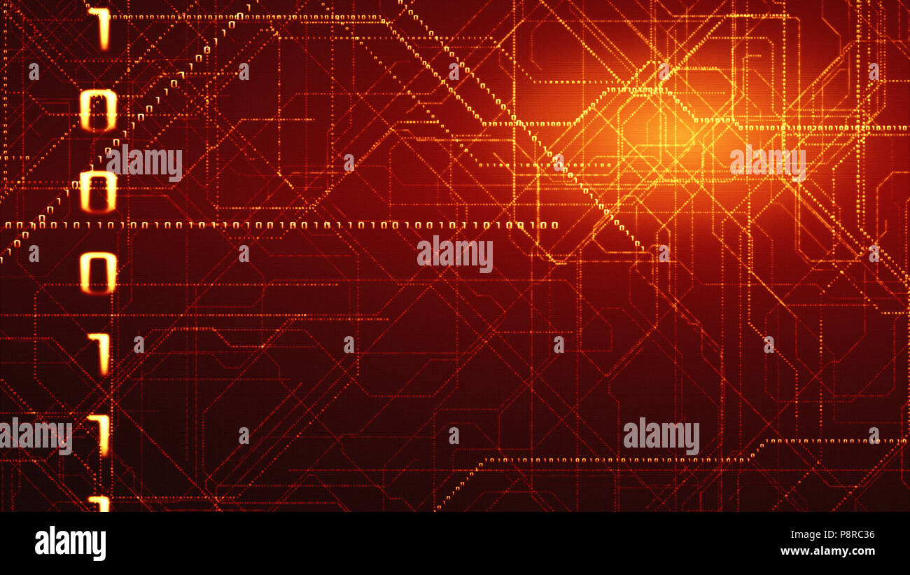 Binäre Matrix Code Hintergrund. Konzept der Kodierung, Hacker oder Abbau von Crypto-Currency Bitcoin Stockfoto
