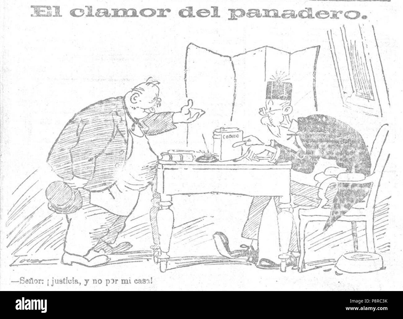 . 272 El Geschrei del Panadero, de Tovar, Heraldo de Madrid, 4 de Julio de 1918 Stockfoto