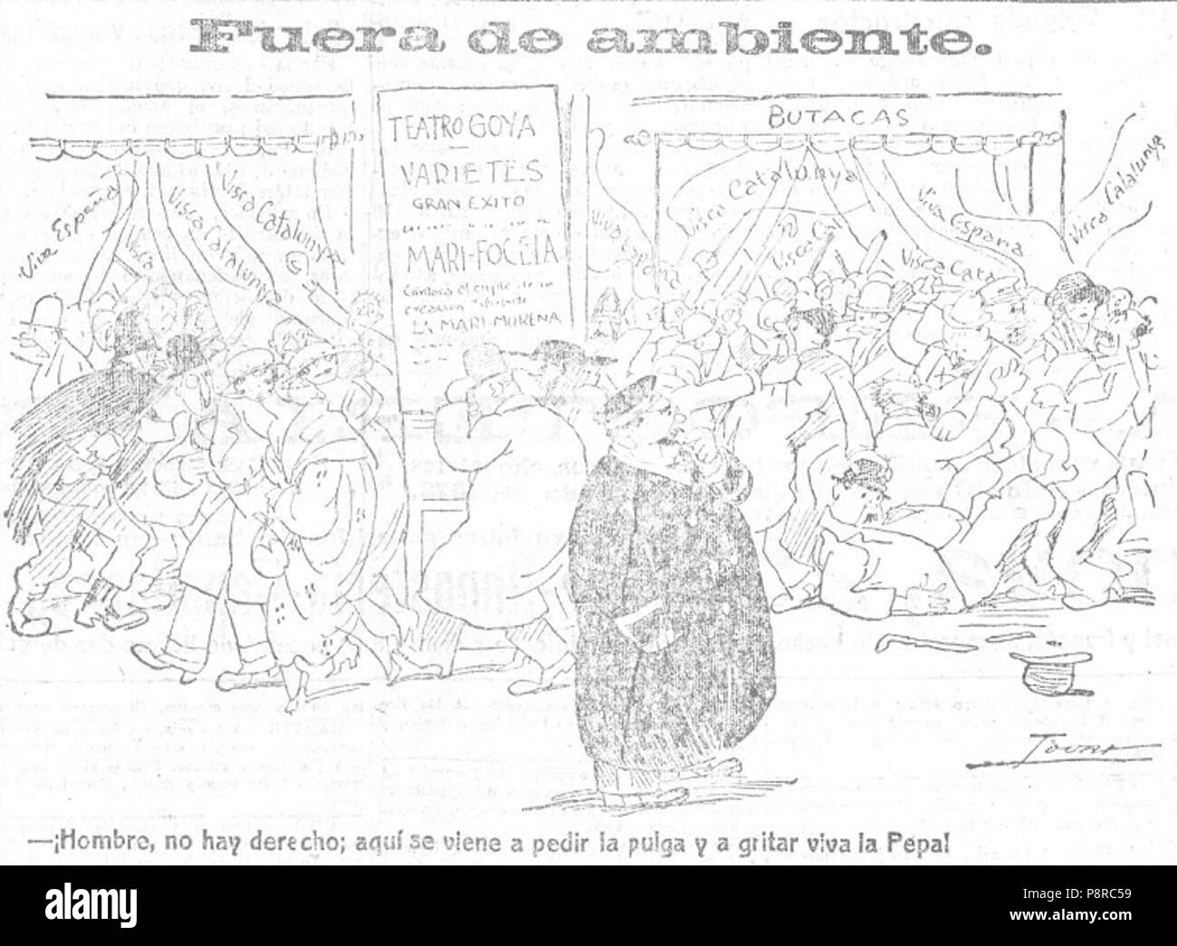 . 292 Fuera de Ambiente, de Tovar, Heraldo de Madrid, 16 de Enero de 1919 Stockfoto