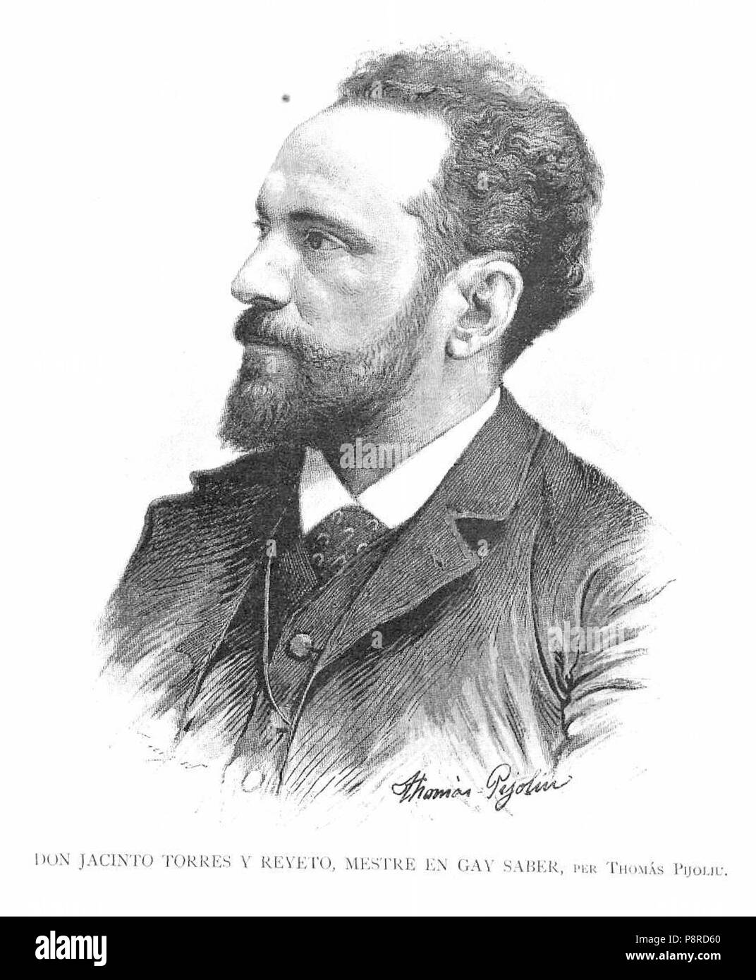 347 Jacinto Torres y Reyeto, de Thomás Pijoliu (pahissa), La Ilustració Catalana, 15-06-1890 Stockfoto
