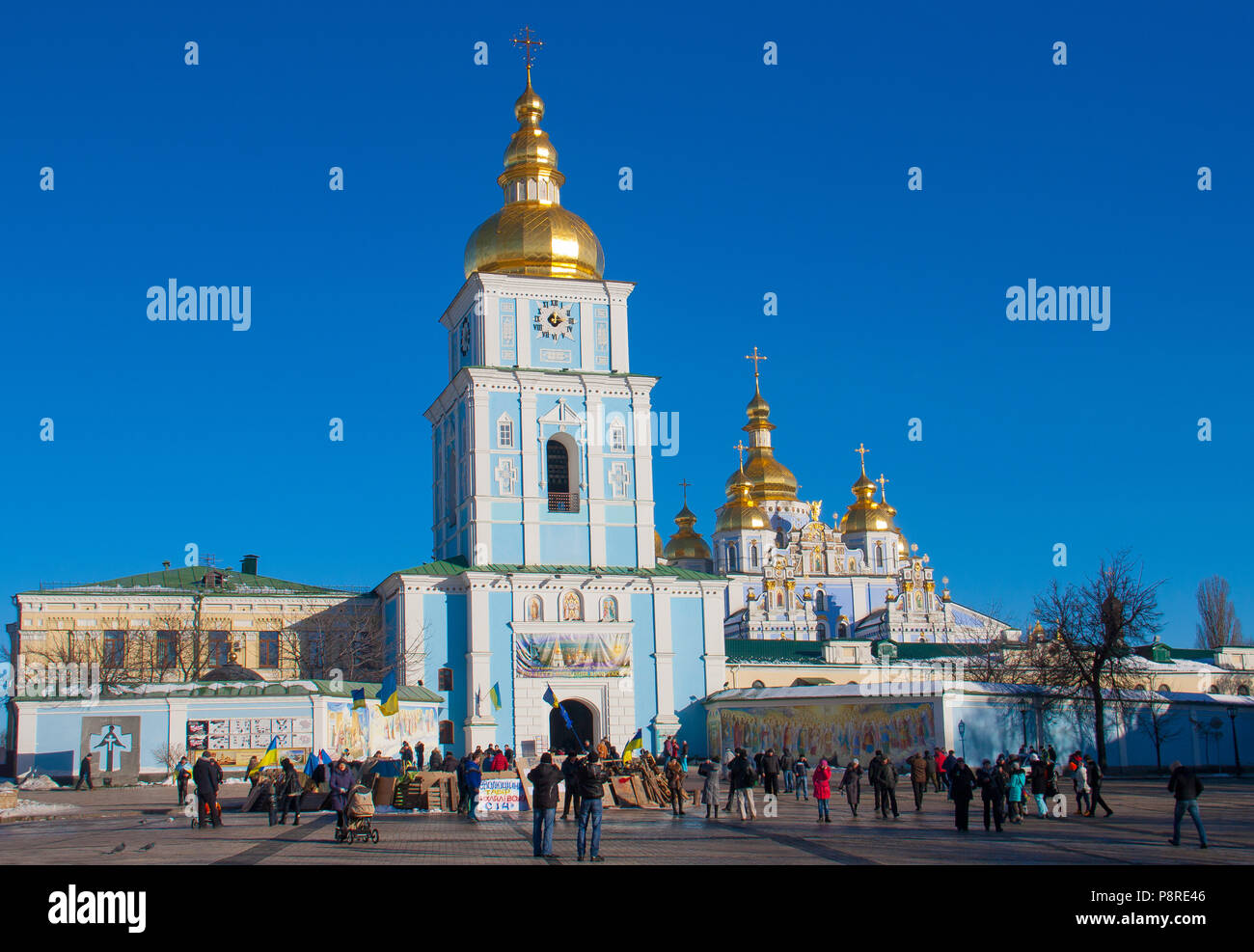 Kiew, Ukraine - die Hauptstadt der Ukraine ist eine faszinierende Mischung aus orthodoxen Geschichte und sowjetischen Erbe. Hier insbesondere die St. Michael Kloster Stockfoto