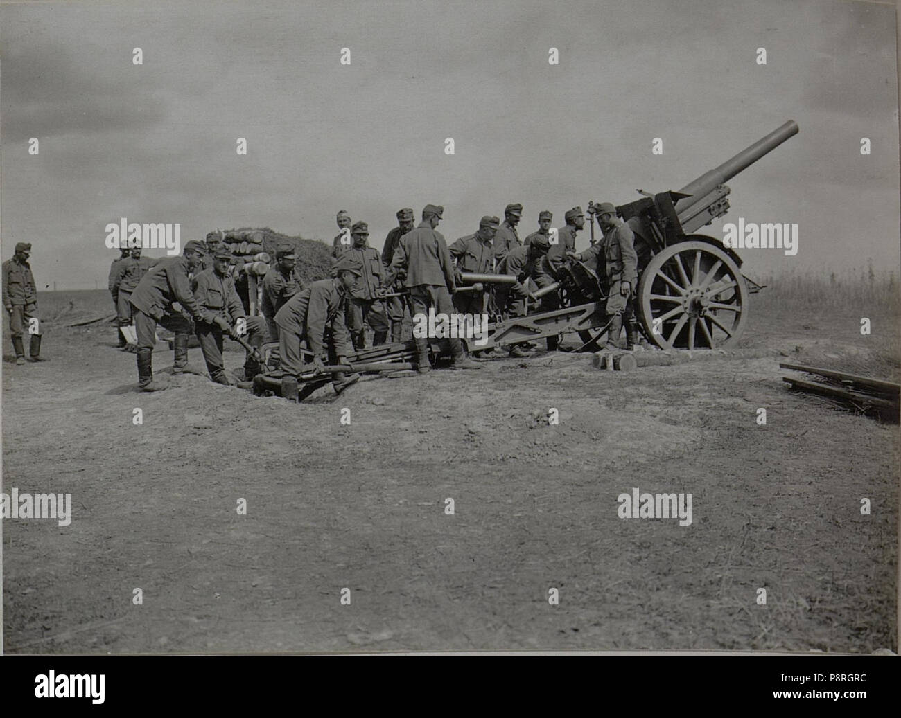 Schwere Landwehr Artilleriebataillon 13 8 10,4 cm BildID Fernkampfgeschütz (15456542) Stockfoto