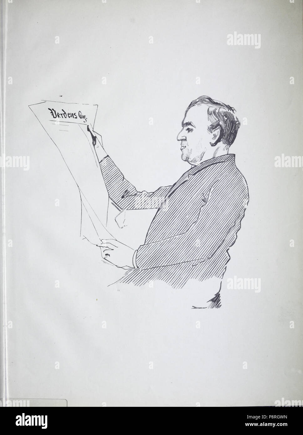 Illustrasjon hentet fra Boken '12 af vore samtidige 'av Krohg, Christian og utgitt av Feilberg & Sehenswürdigkeiten (Kristiania, 1895) 8 12 af vore samtidige-no-nb digibok 2012071608100-25 Stockfoto Illustrasjon hentet fra Boken '12 af vore samtidige 'av Krohg, Christian og utgitt av Feilberg & Sehenswürdigkeiten (Kristiania, 1895) 8 12 af vore samtidige-no-nb digibok 2012071608100-25 Stockfoto