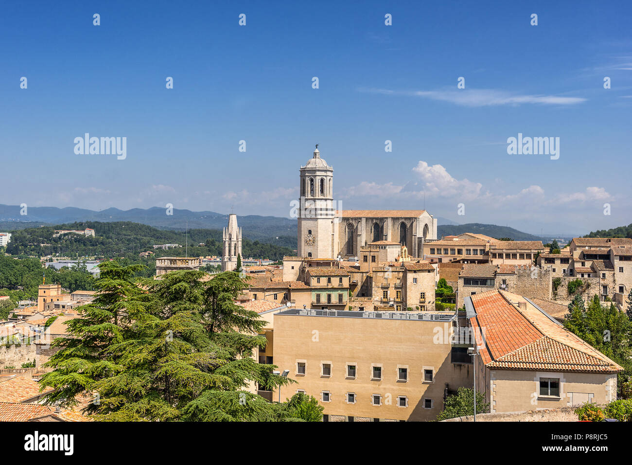 Die Kathedrale von Girona in Katalonien, Spanien Stockfoto