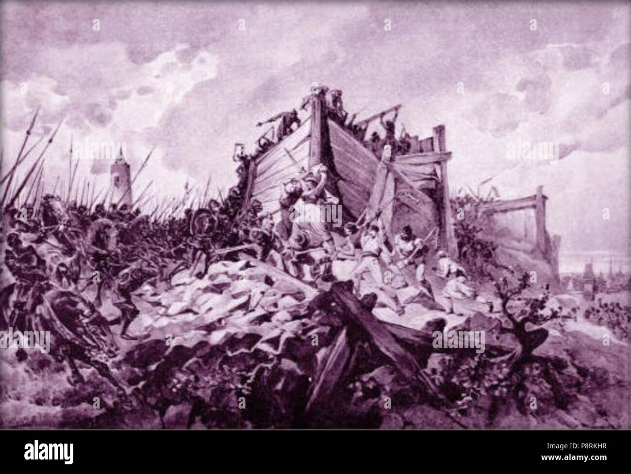 30 Adolf Liebscher - hoře Vítkově Bitva Na dne 14. Července roku 1420 Stockfoto