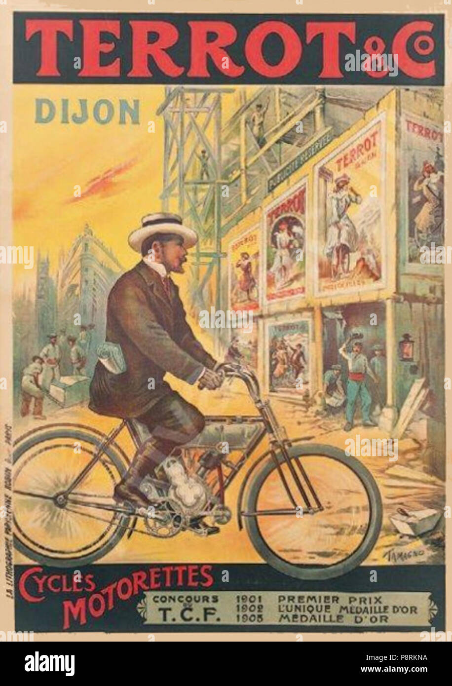 . 31 Affiche Zyklen Terrot Dijon Stockfoto