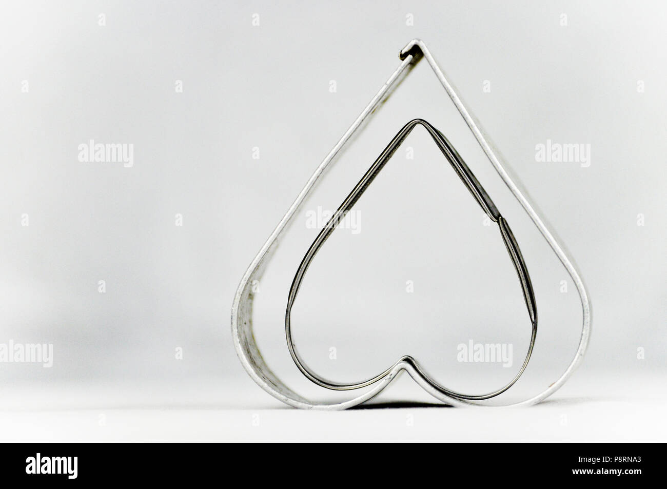 Liebe Herz Ausstecher Stockfoto