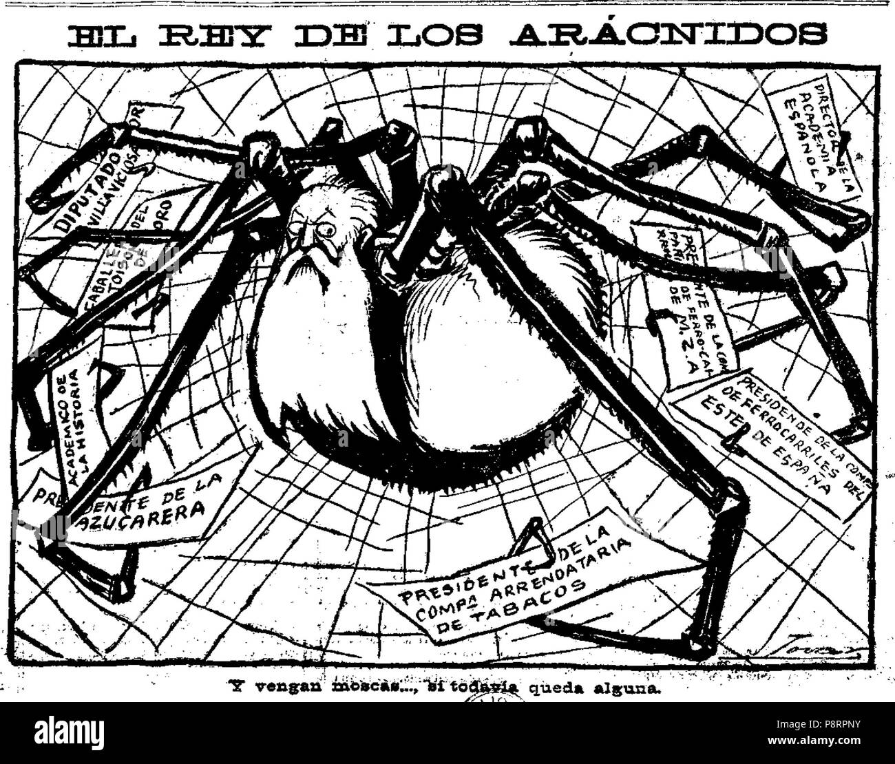 273 El rey de los arácnidos, de Tovar, El Liberal, 23-03-1908 Stockfoto