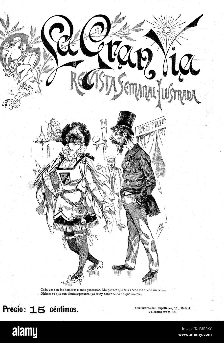 11 1894-03-11, La Gran Vía, Cilla Stockfoto