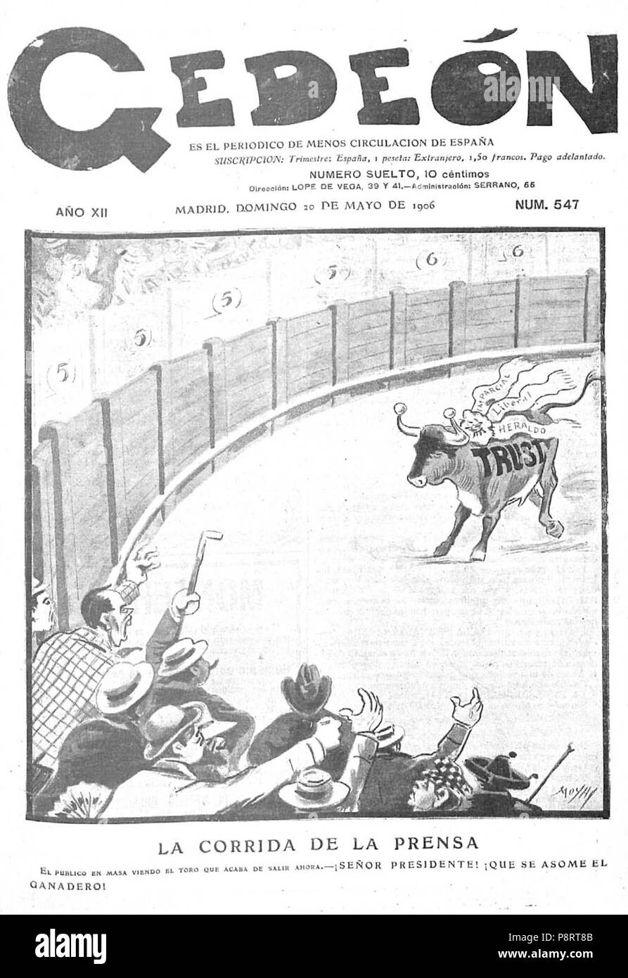 14 1906-05-20, Gedeón, La Corrida de La Prensa, Moya Stockfoto