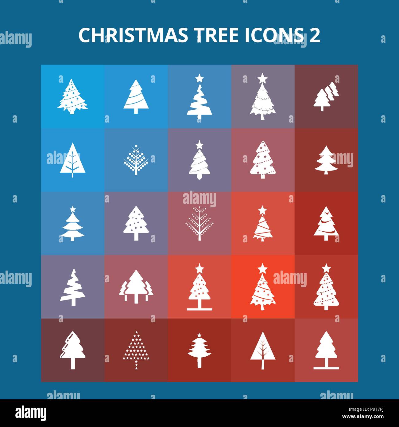 Weihnachtsbaum Symbole. Für web design und Application Interface, auch