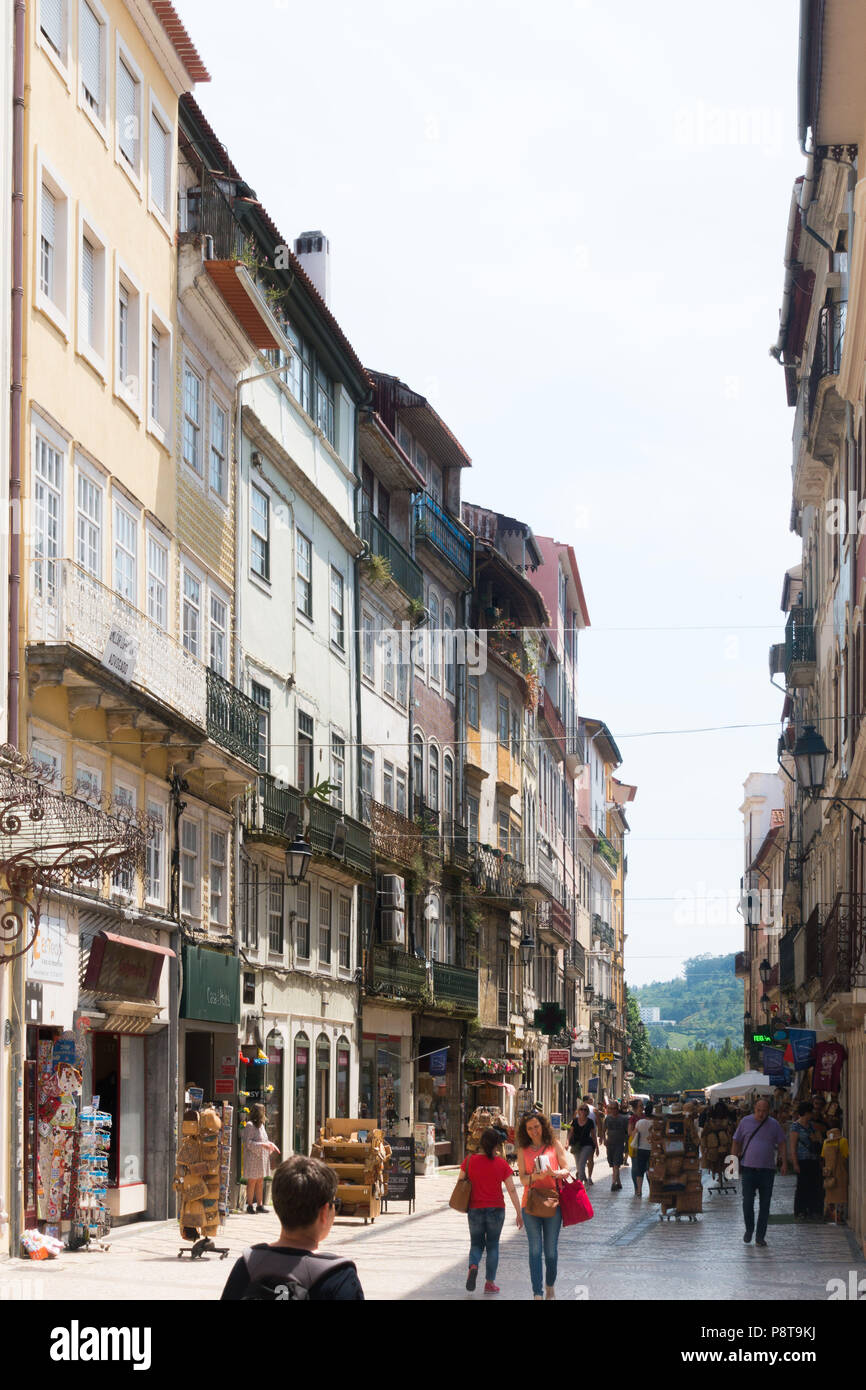 Rue Ferreira Borges in Coimbra, Portugal Stockfoto