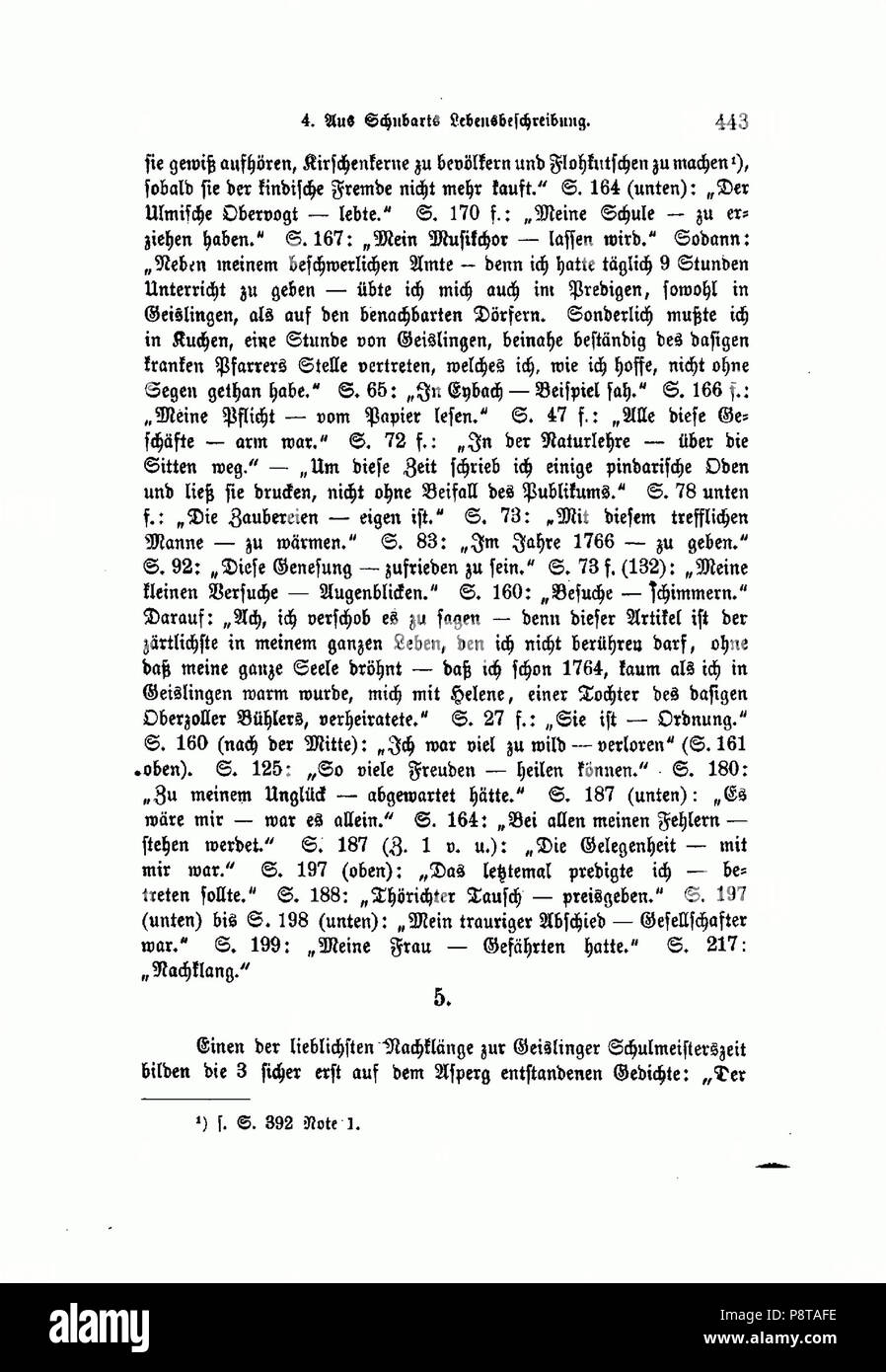 47 Aus Schubarts Leben und Wirken (Nägele 1888) 443 Stockfoto