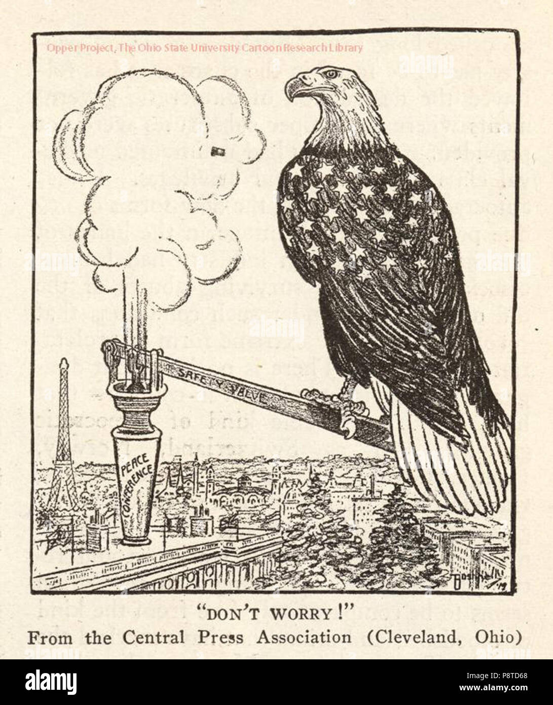 . 72 Bushnell Cartoon auf Versailles Konferenz (Mai 1919) Stockfoto