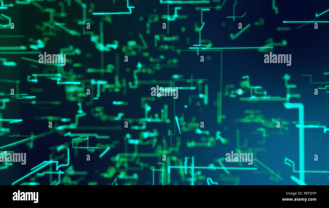 Ein Cyberspace 3d Abbildung Eines Netzes Vom Blauen Kreuz Matrix Verbindungen Scheint Und Sich Horizontal Bewegende Im Schwarzen Hintergrund Alle Von Ihnen Stockfotografie Alamy