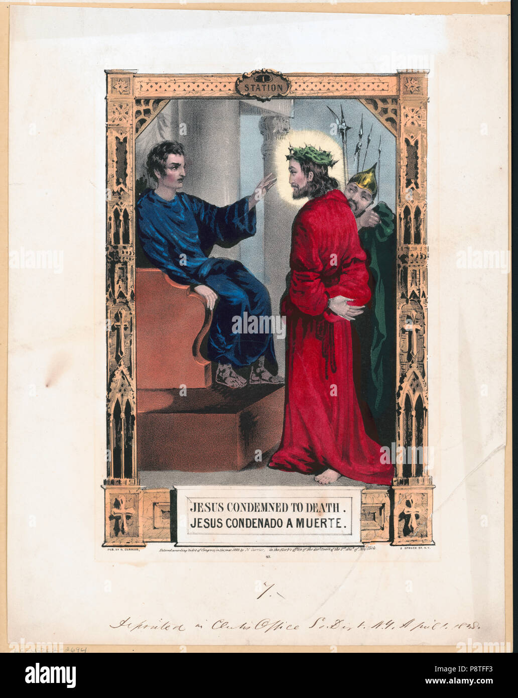 Jesus zum Tode Verurteilten (Jesus condenado a Muerte) c 1848 Stockfoto