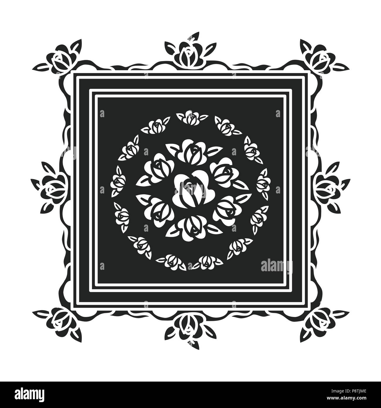 Symbol "Bild in schwarz auf weißem Hintergrund. Museum symbol Vektor Illustration. Stock Vektor