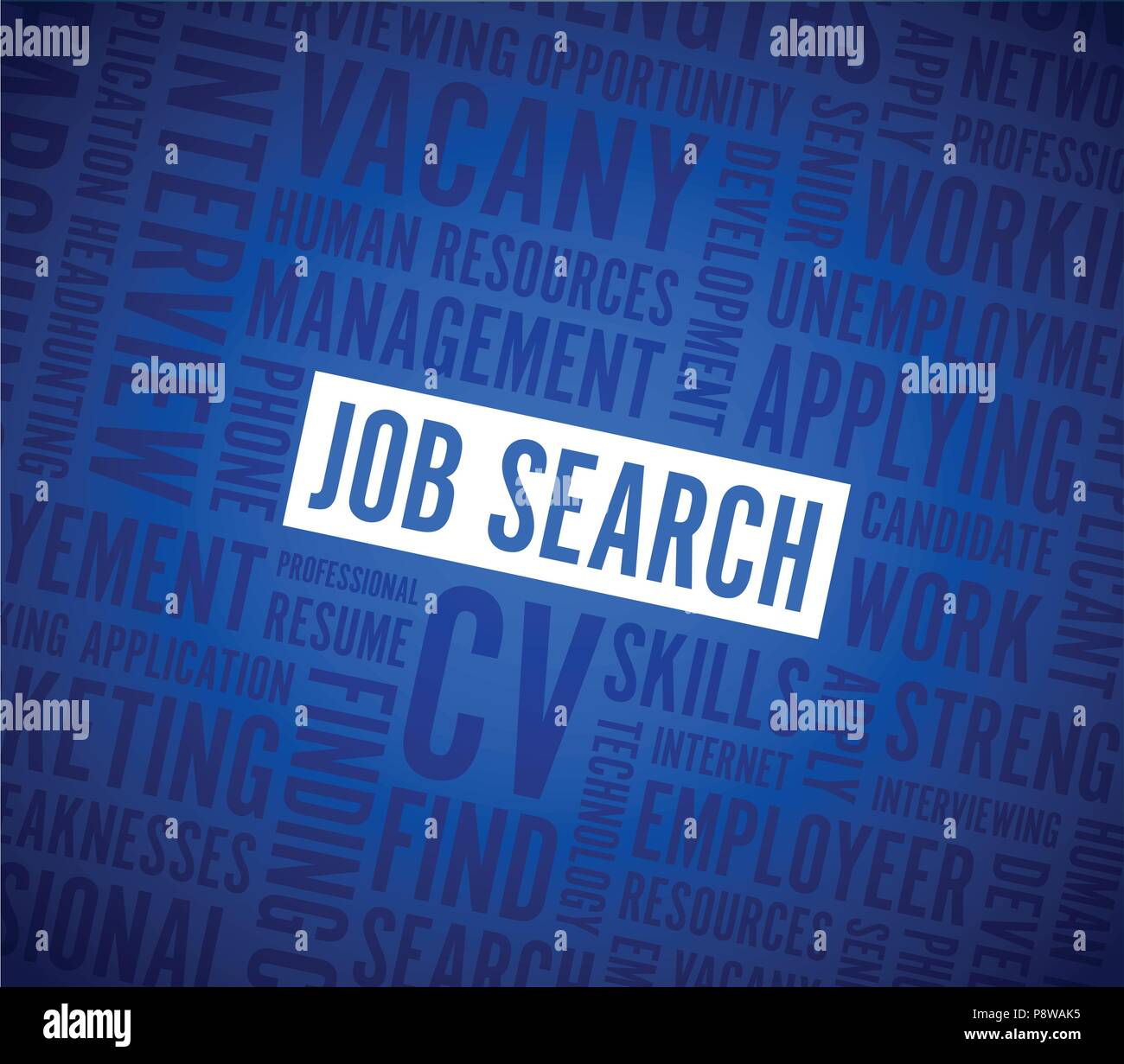 Job Suche text Hintergrund Stock Vektor