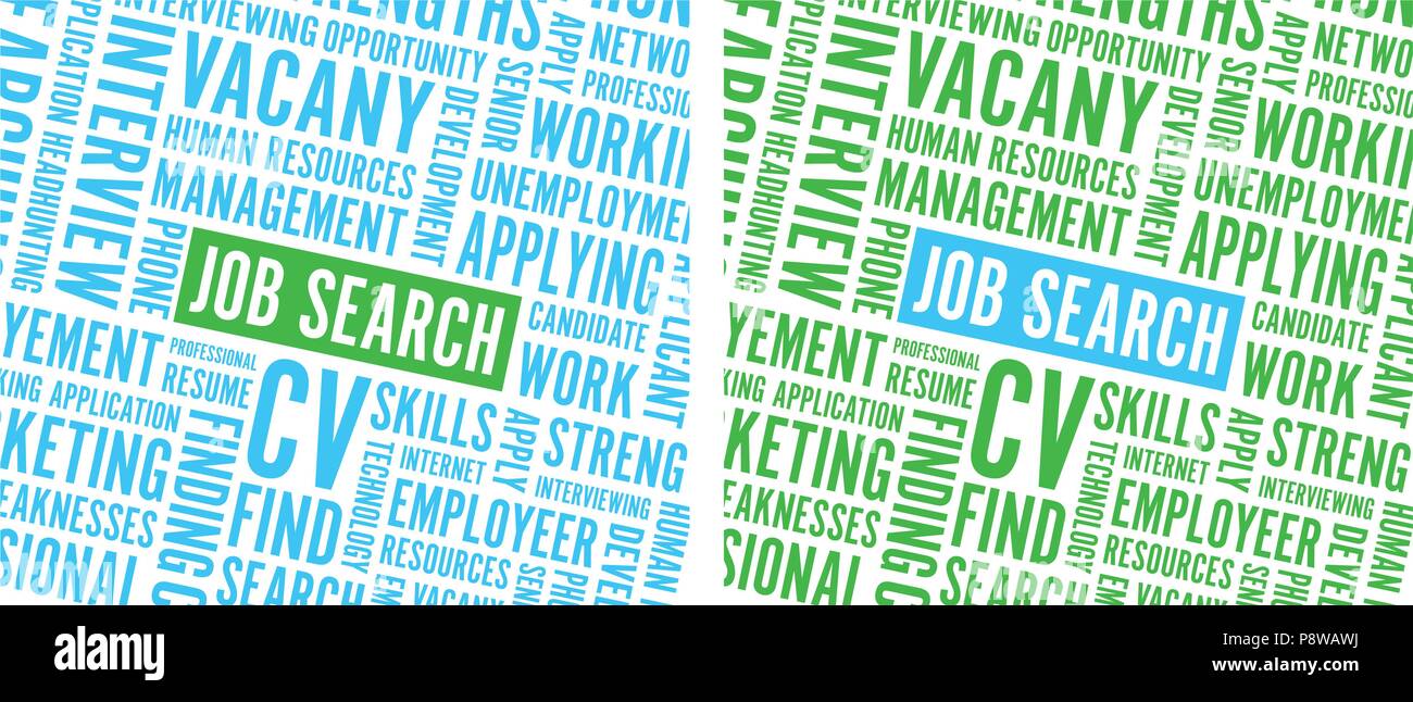 Job Suche Hintergrund Text Stock Vektor