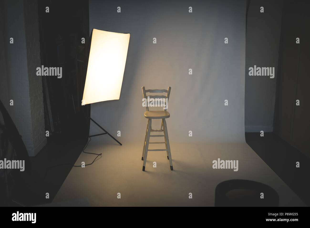 Photo Studio mit Beleuchtung Stockfoto